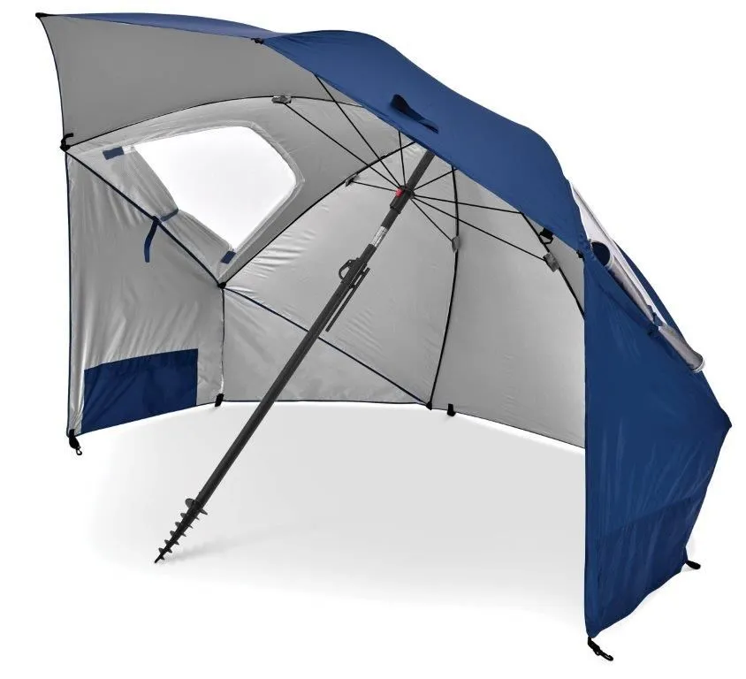 Sportbrella Premiere UPF50+ Umbrella Shelter for Sun, Rain, Wind protection - Blue