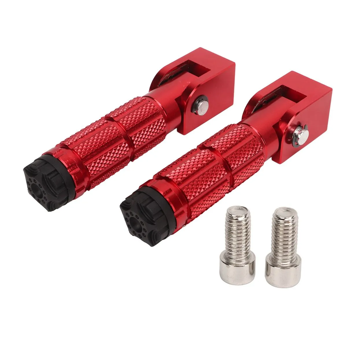 Foldable Motorcycle Foot Pegs, 2Pcs M8 Anti-Slip for Bikes ATV