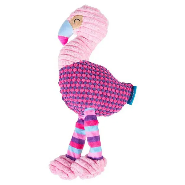 Flamingo Plush Dog Toy