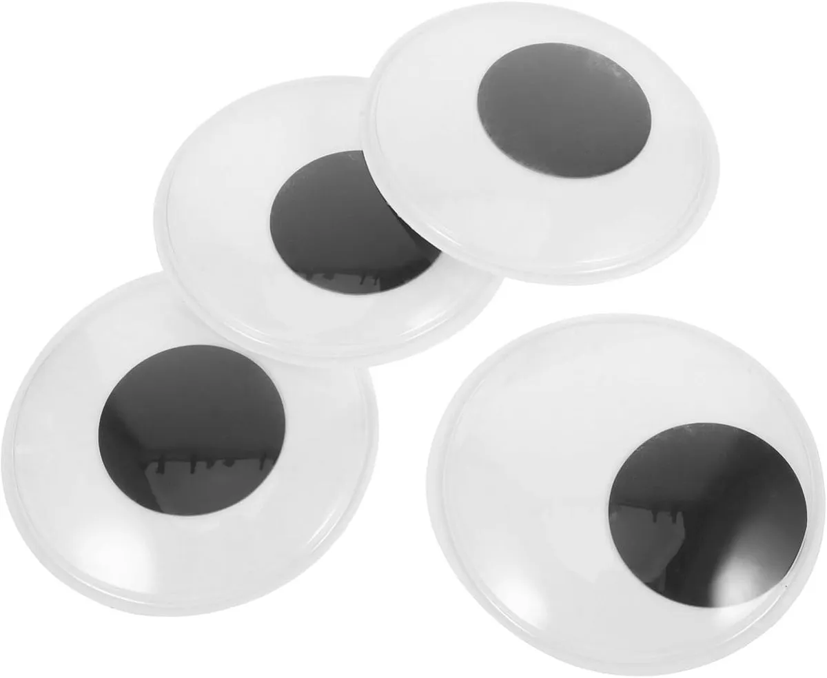 4pcs Large Movable Adhesive Eyes for Crafts Eye Stickers for Puppets