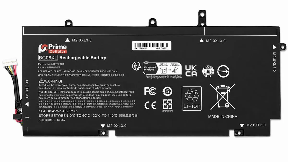Replacement Laptop Battery with Compatible HP BG06XL EliteBook Folio 1040