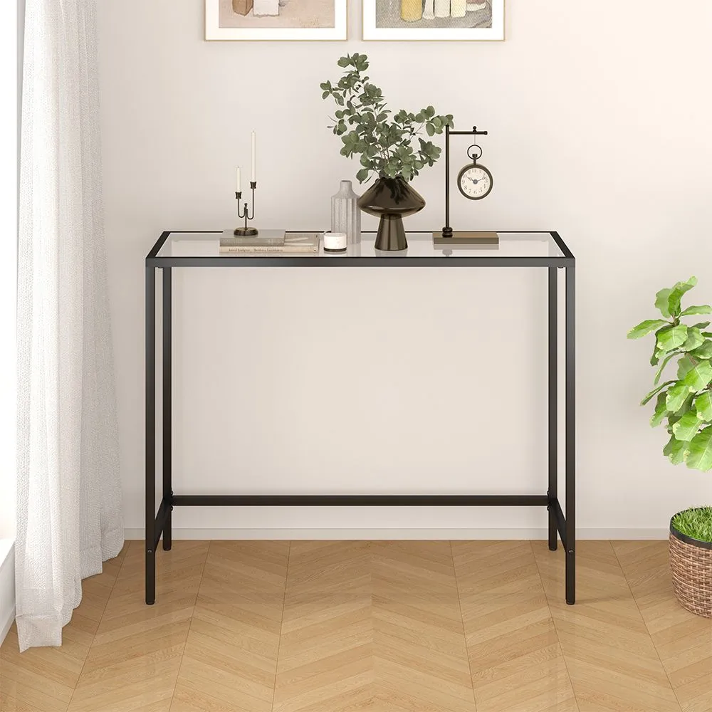 Anchor Modern Entryway Hall Table 100×35cm Tempered Glass Console Table