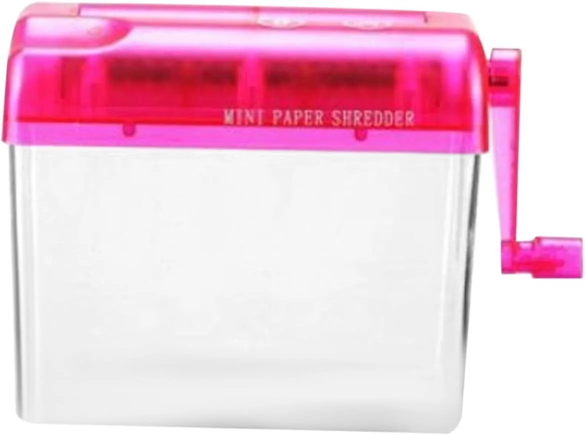 Manual Hand Paper Shredder Small Desktop Wear-Resistant Office and Home
