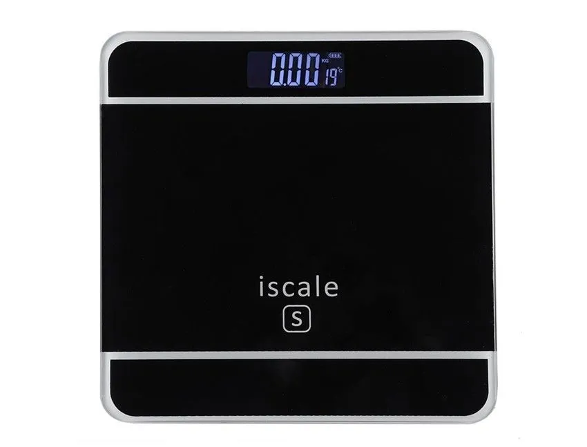 Iscale digital LCD bathroom weighing scale - Black