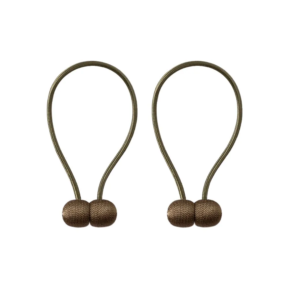 Chenshia Magnetic Curtain Tiebacks Rope Holders for Drapes & Sheer Curtains - Army Green