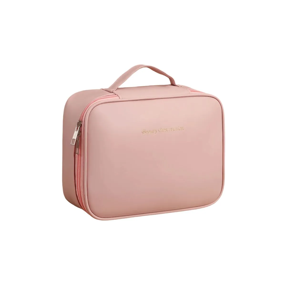 Makeup Travel Bag, Cosmetic Bags with Compartments, Waterproof Toiletry Bag - Pink