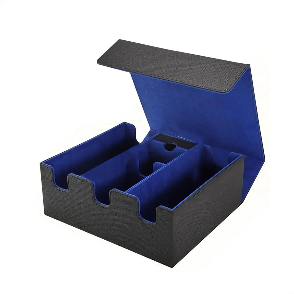 for Trading Cards Magnetic Closure Tcg Storage Box Black+Blue