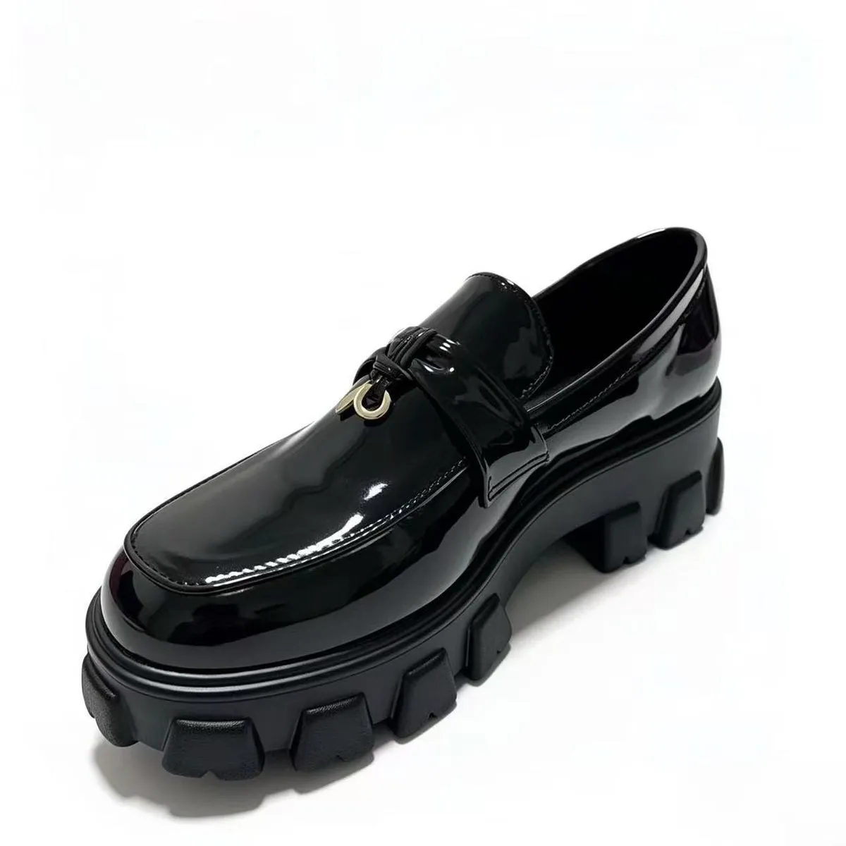 Veloura Noir Luxe Lug Loafers - 31017