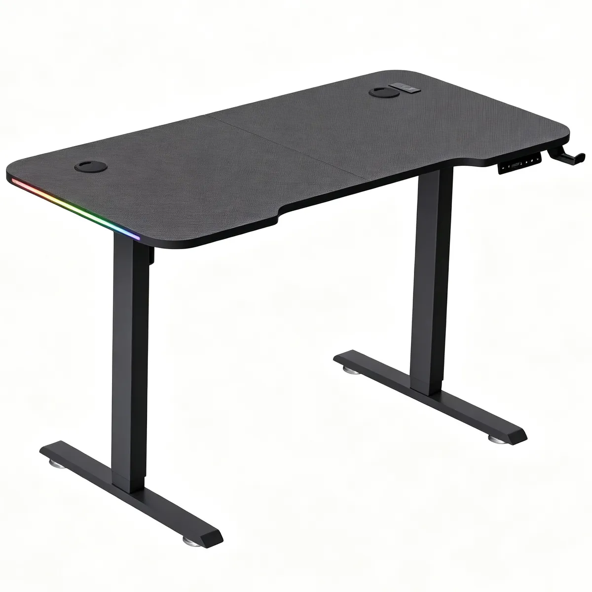 Electric Height Adjustable Gaming Desk with RGB Ambient Lighting