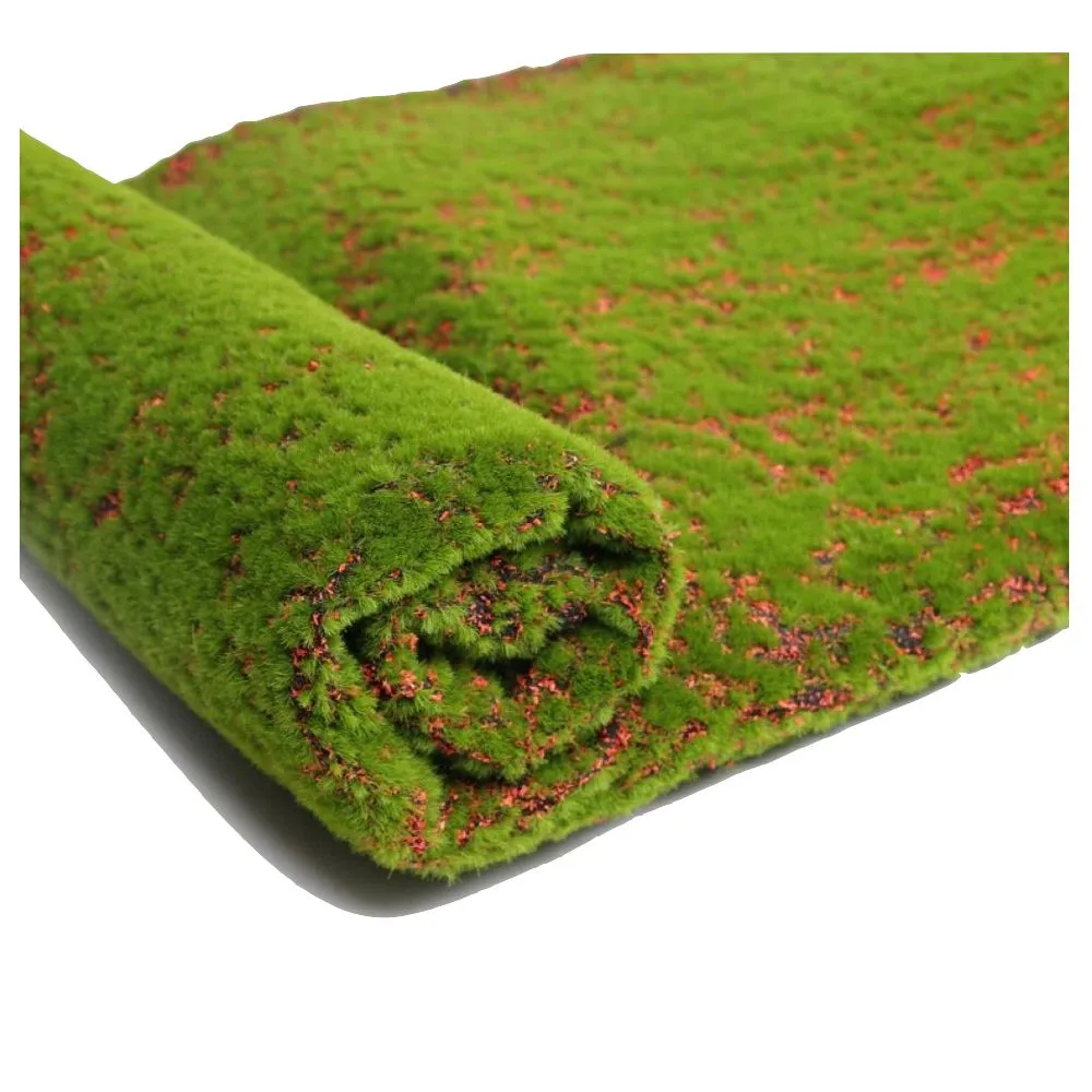 Garden Home Artificial Grass Red Patch Moss Turf Decoration (1m)