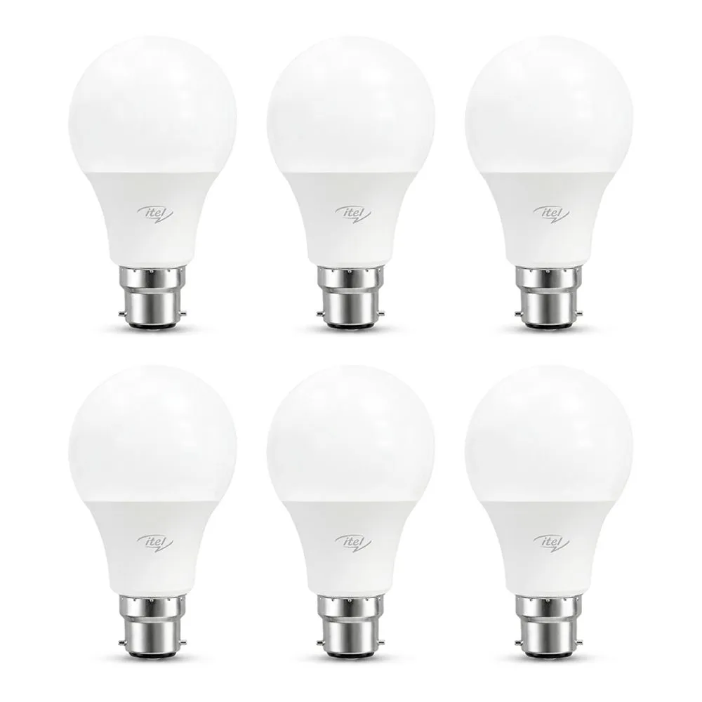 Itel Rechargeable LED Bulb E27 - Emergency Load Shedding Light - Set of 6