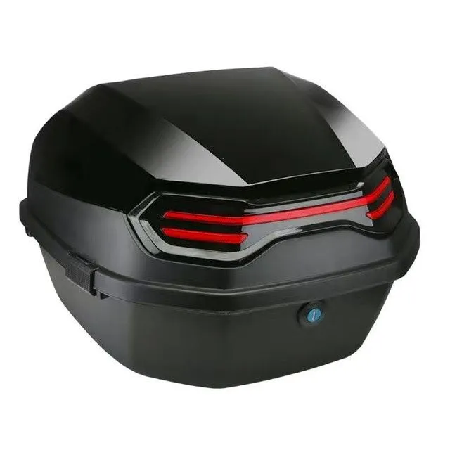 Motorcycle Top Box Tail Case - Black