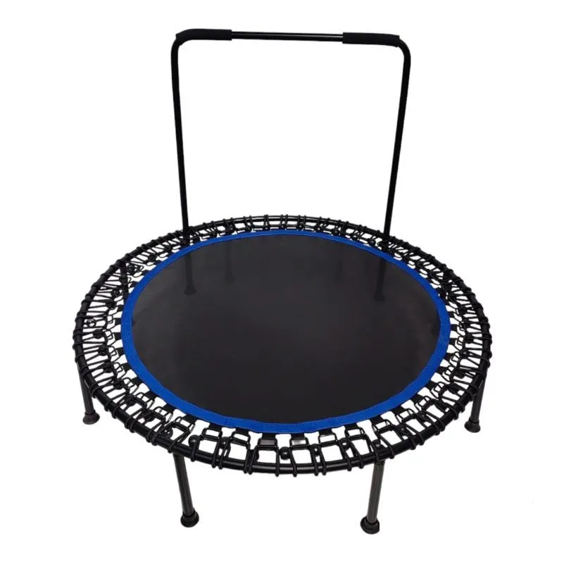 Fitness Trampoline with Adjustable Handle Round - Blue