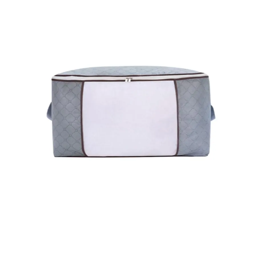 Gray Thickened Large Capacity Non-woven Quilt Storage Bag Finishing Bag - Horizontal section-60*40*…