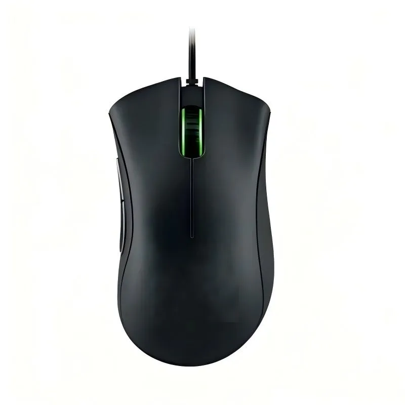 Ergonomic Wired Gaming Mouse - 6400 DPI, Textured Grips - Black