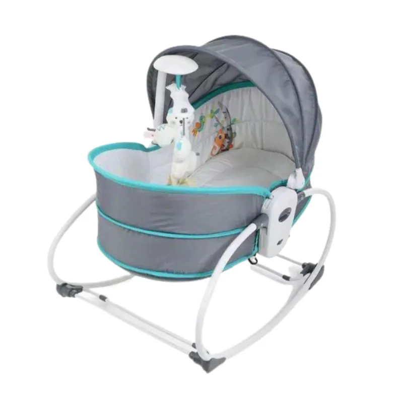 5 in 1 Rocker Bassinet - Blue  & Grey