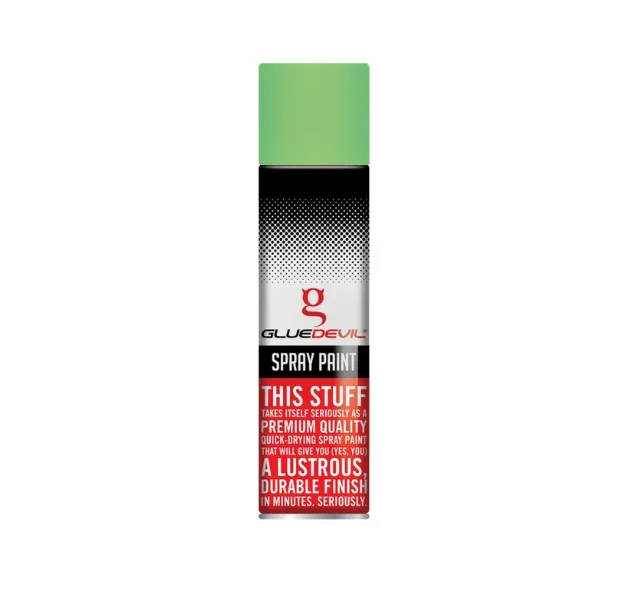 GlueDevil 300ml Fluorescent Spray Paint - Green
