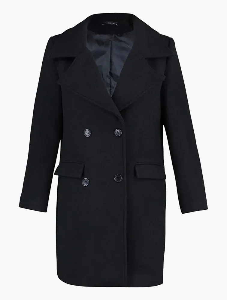 TRENDYOL Double Breasted Midi Coat