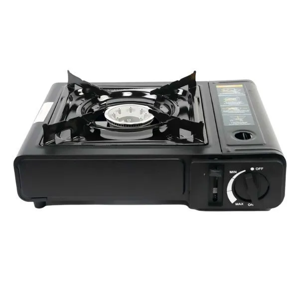Portable Single Burner Gas Stove Camping Cooker - Black