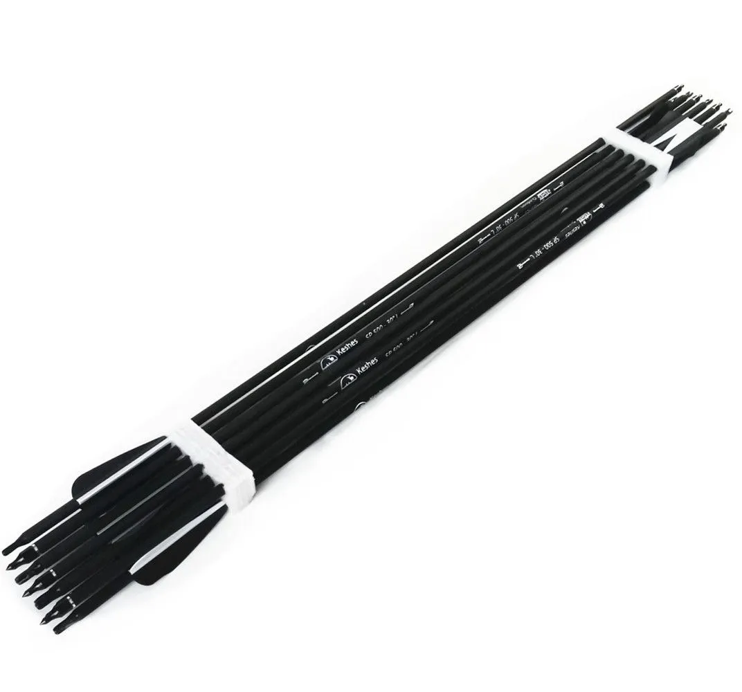 12 x Arrow Archery Carbon Arrows For Compound & Recurve Bow -L31.5", D7.8mm