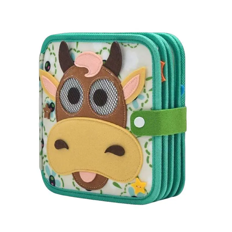 3D Quiet Book Sensory Felt Learning Toy - Green