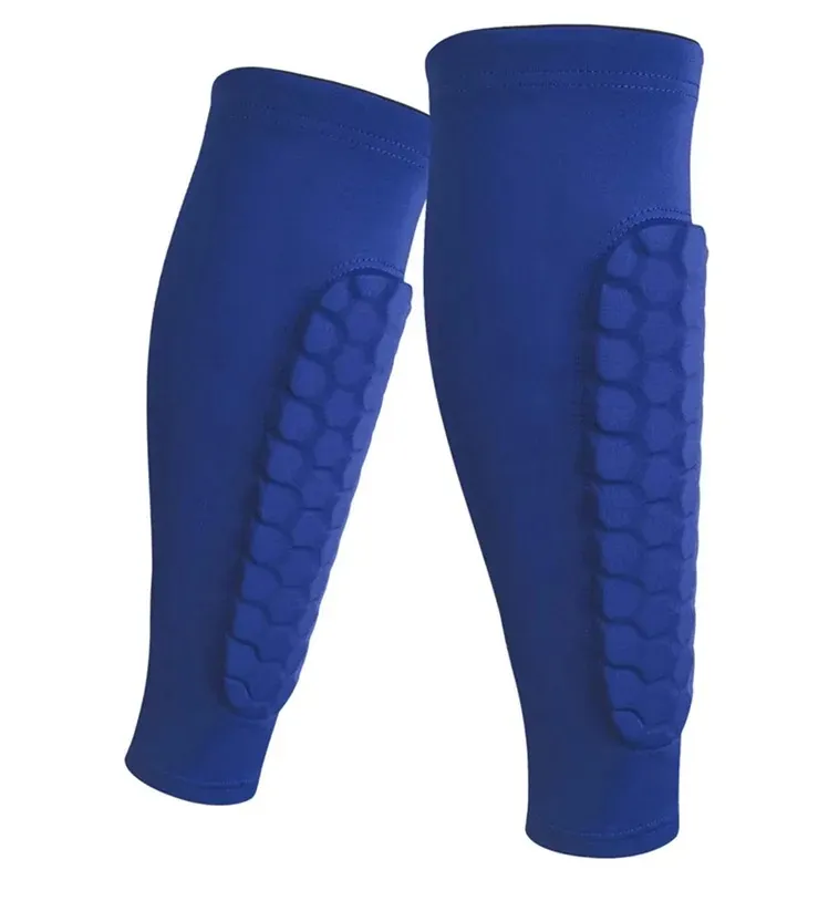 Shin Guards Honeycomb Sleeve Lightweight Breathable Blue M