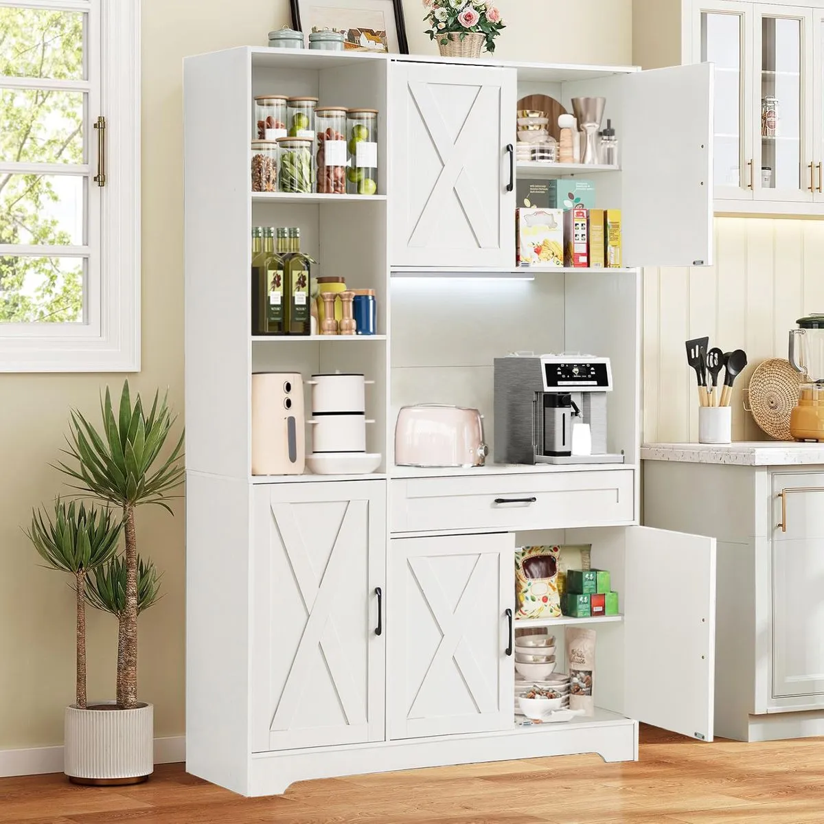 Storage Cabinet Kitchen Cupboards Sideboard Buffet Coffee Bar Organizer
