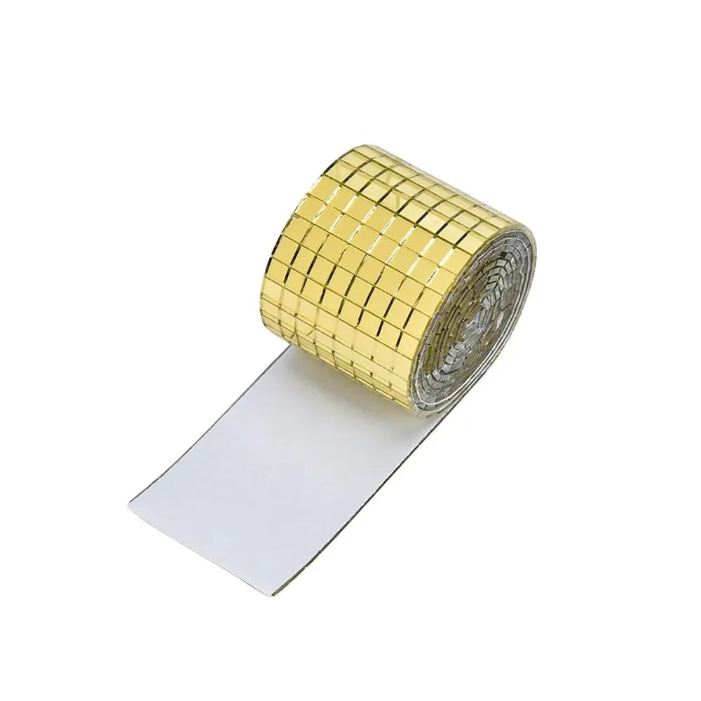 Craft DIY Mosaic Sticker Roll Self Adhesive Disco Ball Tiles - Gold