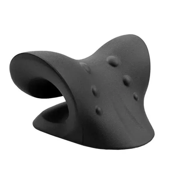 Neck and Shoulder Relaxer Cervical Neck Traction Pillow - Black