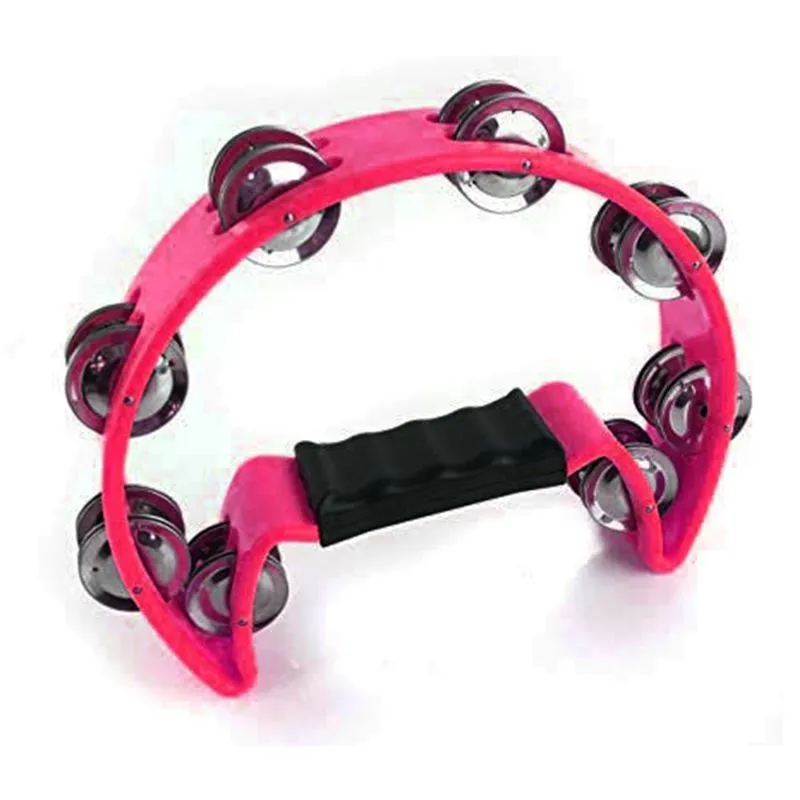 BK Purple Single Row Halfmoon Tambourine - 16 Jingles