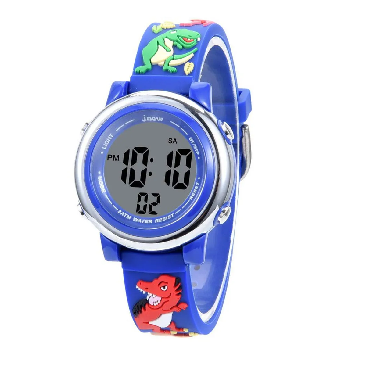 LED Electronic Watch - Children's Cartoon Dinosaur Castle Electronic Watch - Blue