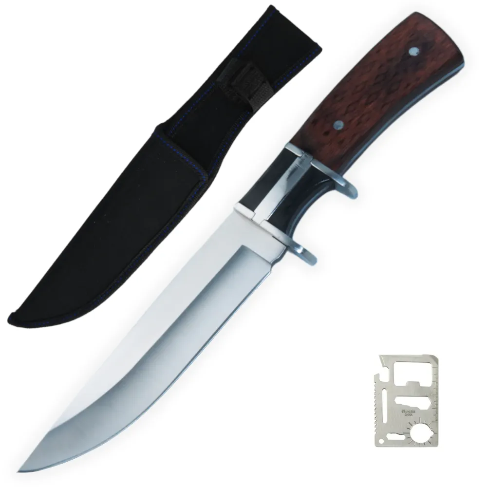 Outdoorsman's Fixed Blade Knife with Sheath and Multi-Tool