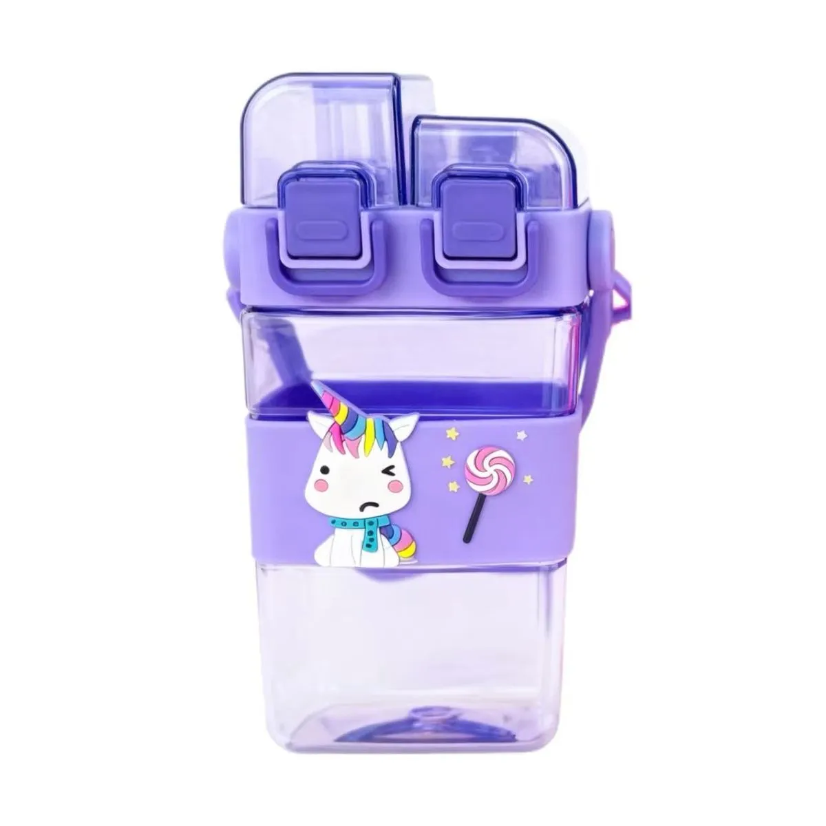 760ml Outdoor Activity Kids Twin Spout Water/Juice Bottle - Purple