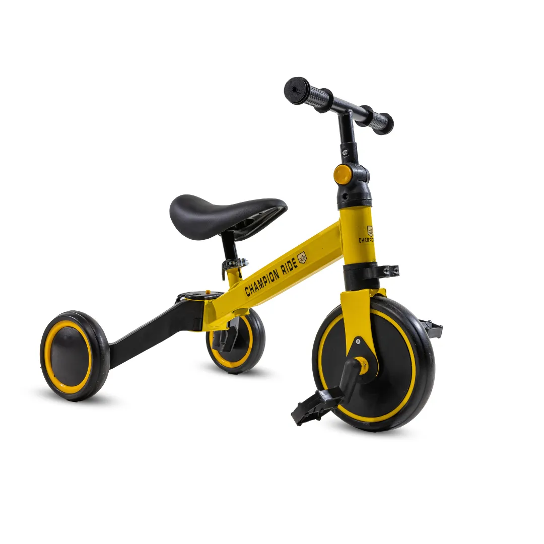 Champion Ride - Kids Tricycle/Balance Bike - Yellow