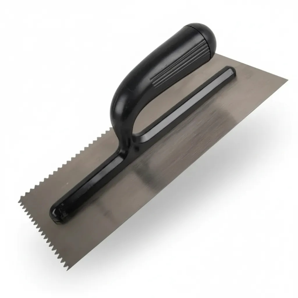 Serrated Edge Trowel for Flooring and Tiling Work