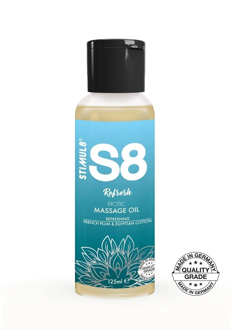S 8 sensual massage oil for couples brand new - French Plum & Egyptian Cotton