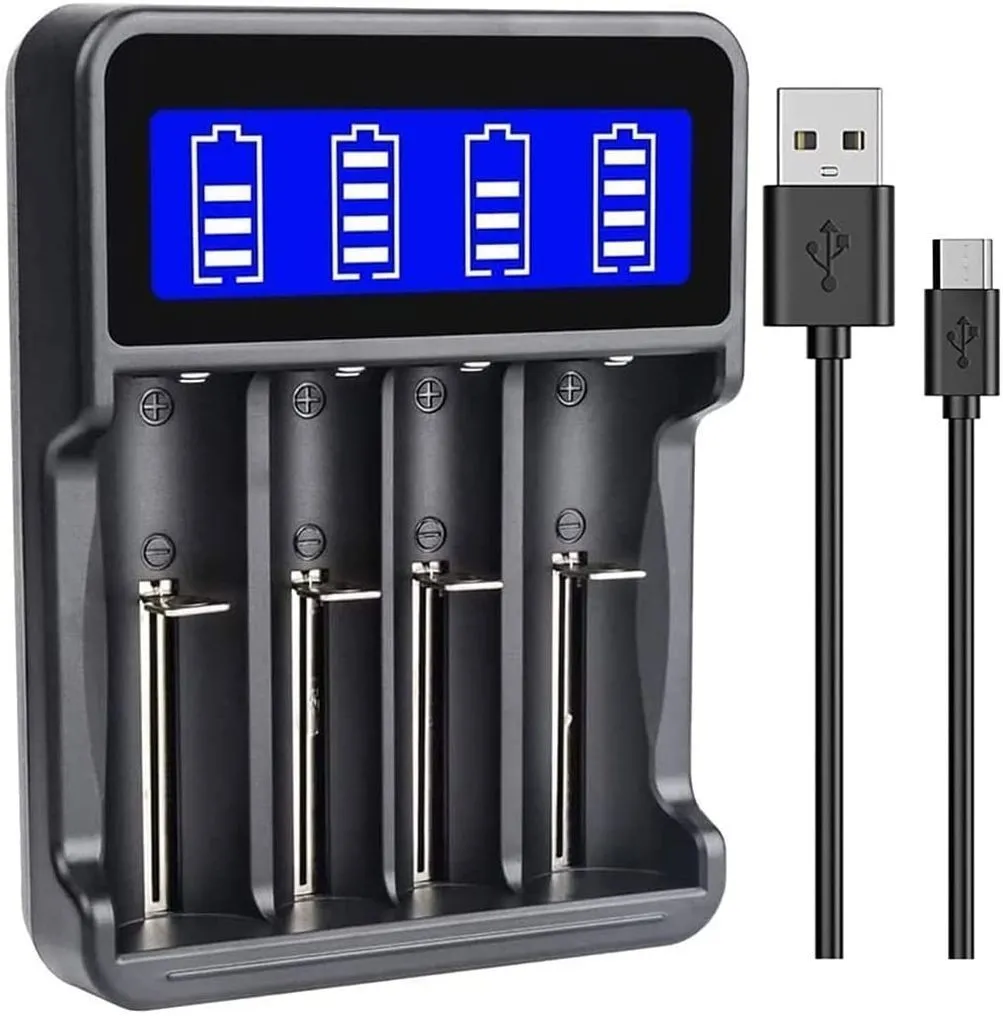 4 Bay Battery Charging Hubs for Rechargeable Batteries USB Input