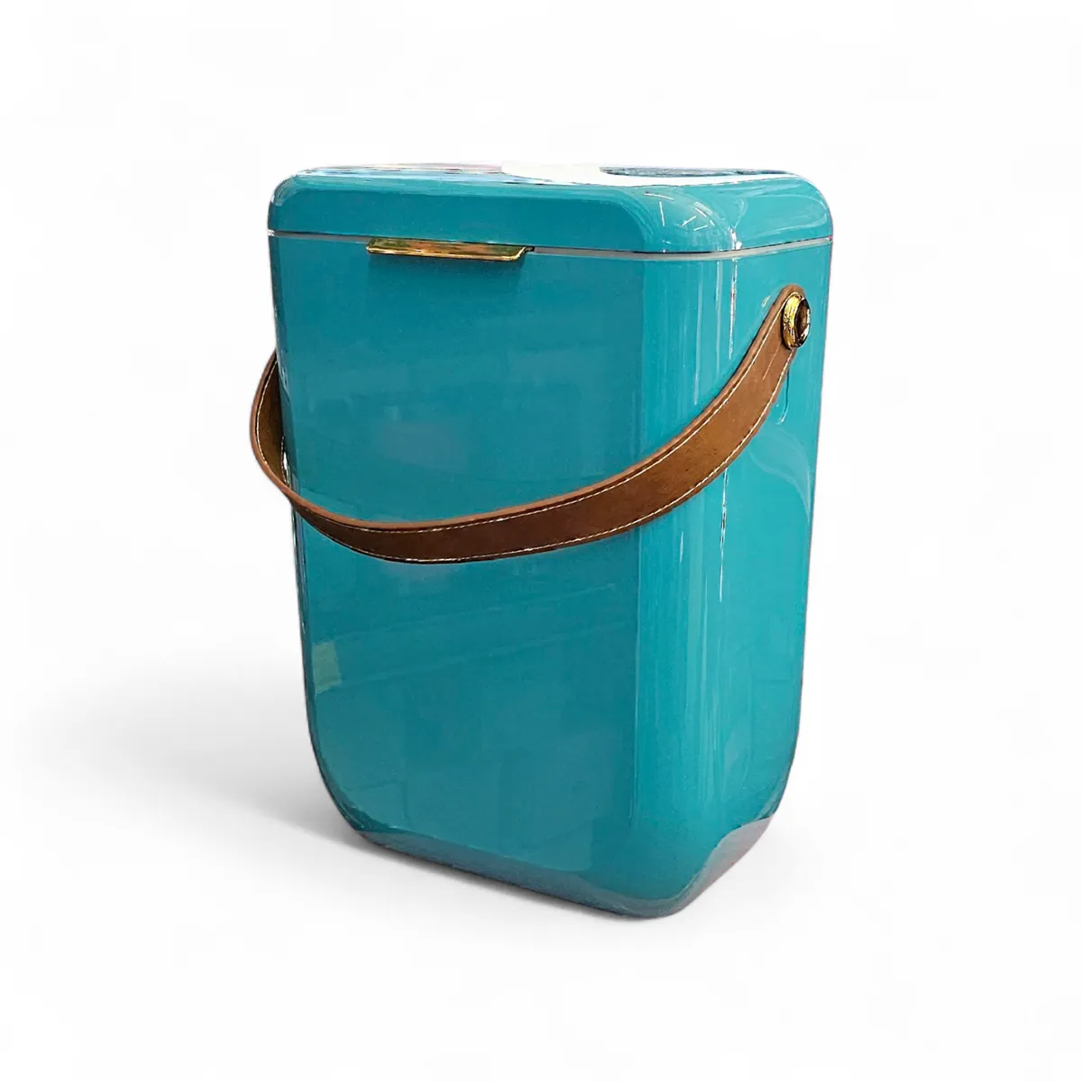 Noni Luxe 10L Modern Portable Aqua Cooler Box - Leather Strap Gold Latch