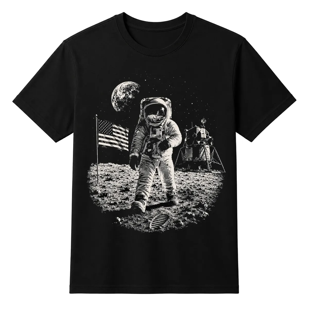 First Man on the Moon Landing Design Unisex T-shirt