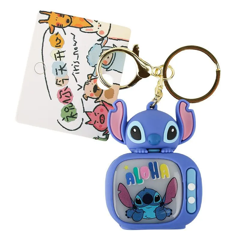 Stitch Cartoon TV Keychain - Model A Car Accessories Easy Install