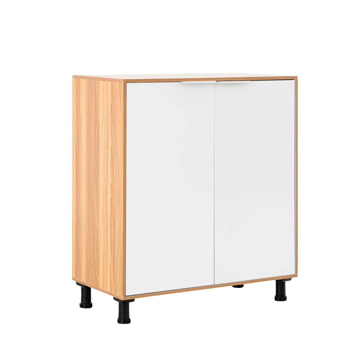 Oak & White Kitchen Cabinet With 2 Doors