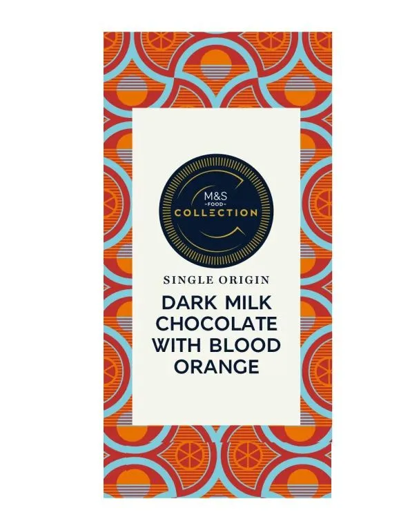 M&S Collection Dark Milk Chocolate With Italian Blood Orange 100g