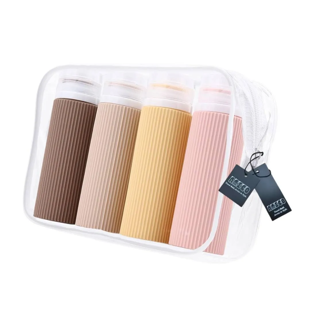 4 Pack 100ml Travel Bottles Portable for Toiletries Leak Proof Refillable