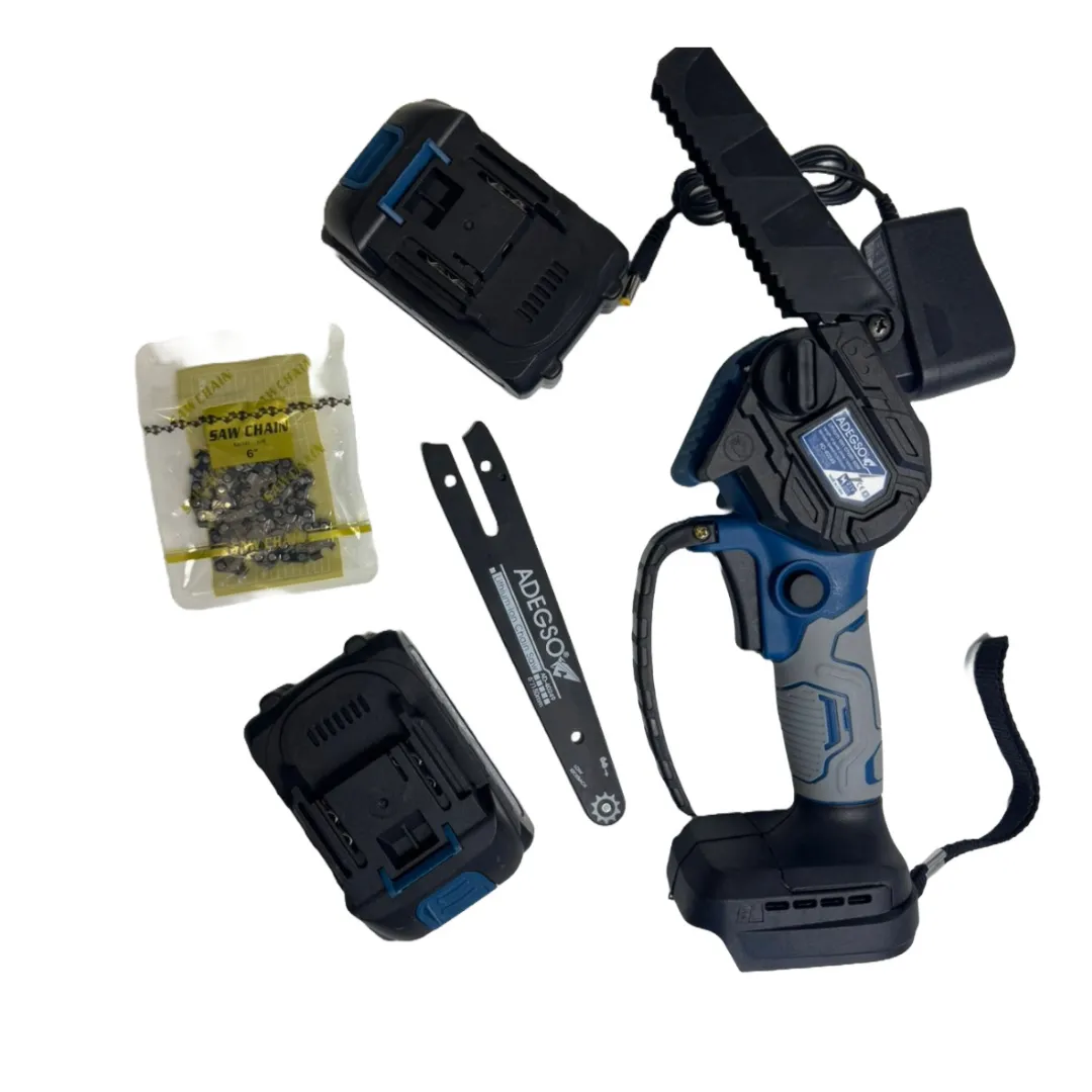 Adegso Brushless Cordless Chain Saw 21v + 2 Batt + Charger