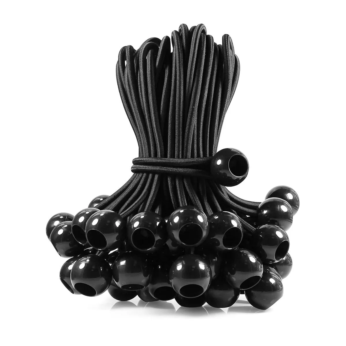 30 Piece Ball Bungee Cord Heavy Duty Bungie Cord Balls Tarp Tie for Tents