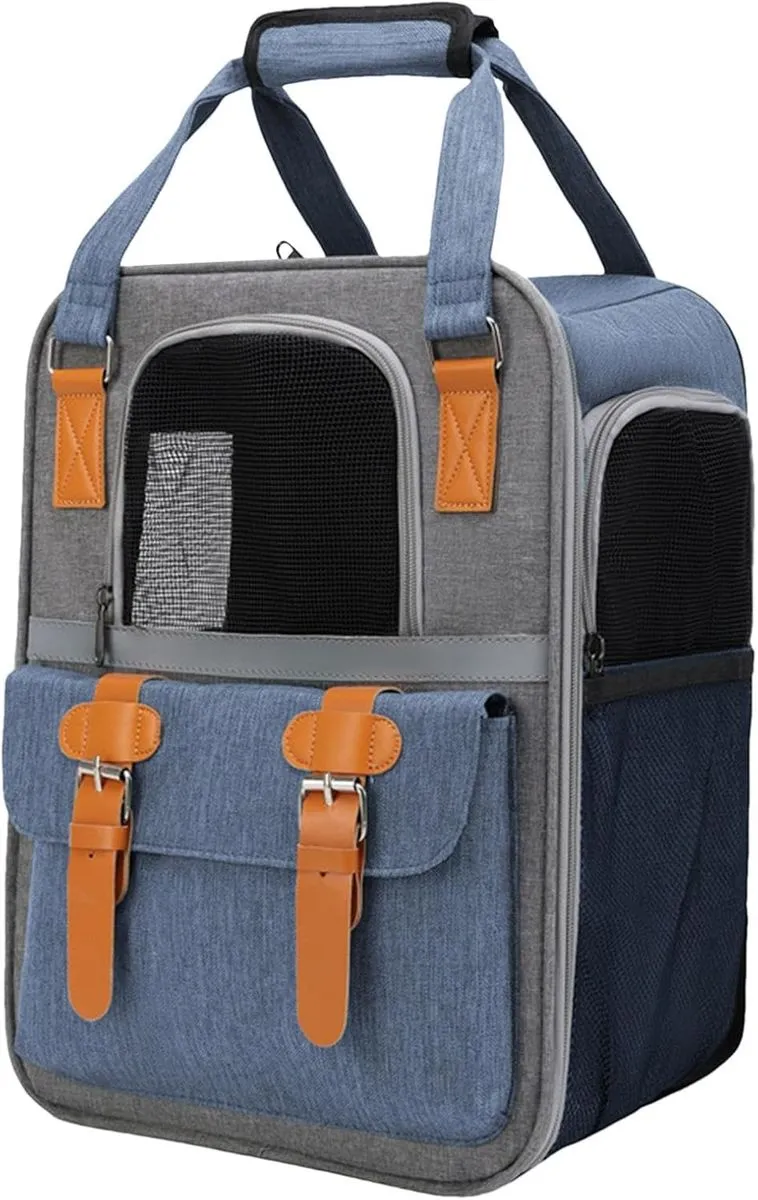 Foldable Dog/ Cat Backpack Travel Foldable Bag for Cats and Dogs Ventilated