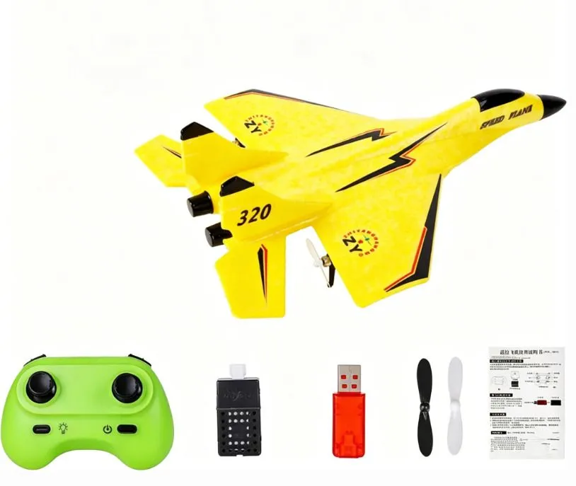 RC Fighter Jet Glider With LED Lights And 3 Axis Gyro