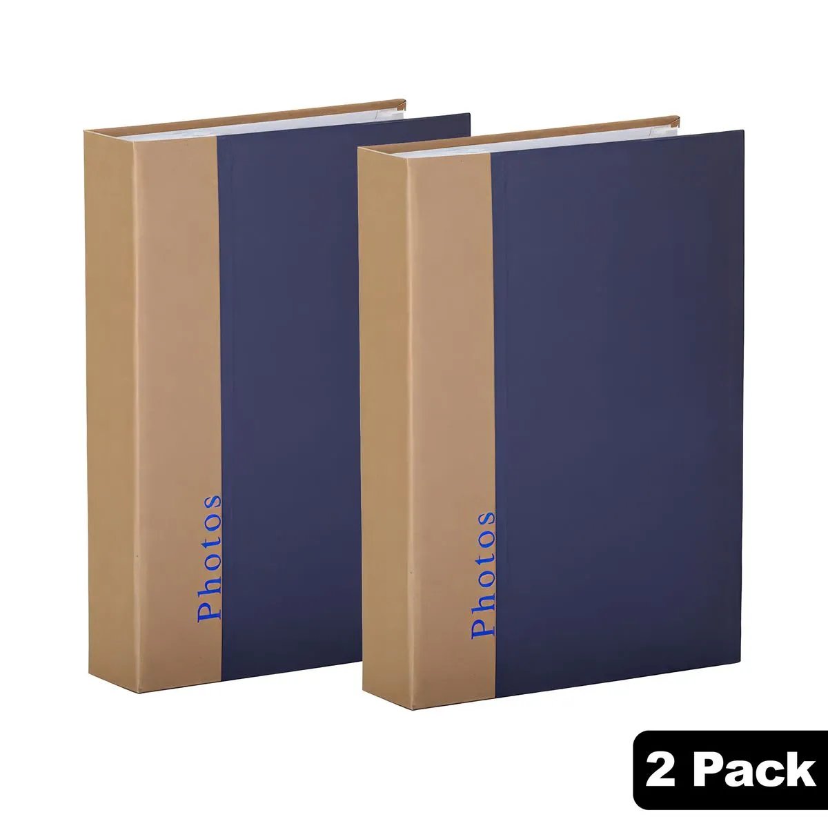 Masdun Chapter Photo Picture Album Memo Book| Slip In 300 Pictures | 2 Pack - Blue