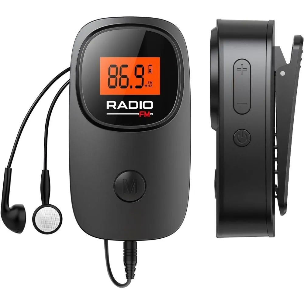 Portable Pocket Mini FM Radio With Clip - With Excellent Reception, Clear