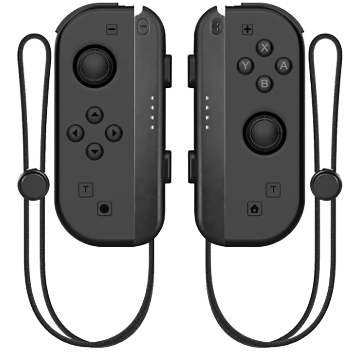 Left + Right Wireless Joy-Con Game Controller for Switch with Hand Strap - Black